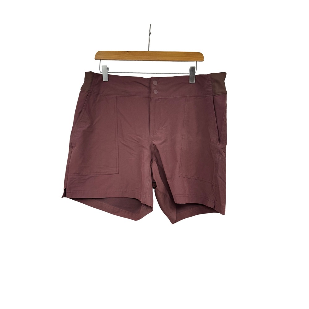 REI Co-op Savanna Trails Shorts Womens 14 Burgundy Plum Hiking Outdoor Cordura